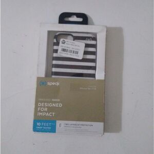 ⬇️⬇️⬇️Speck Presidio Inked Striped Gold Speckled Case